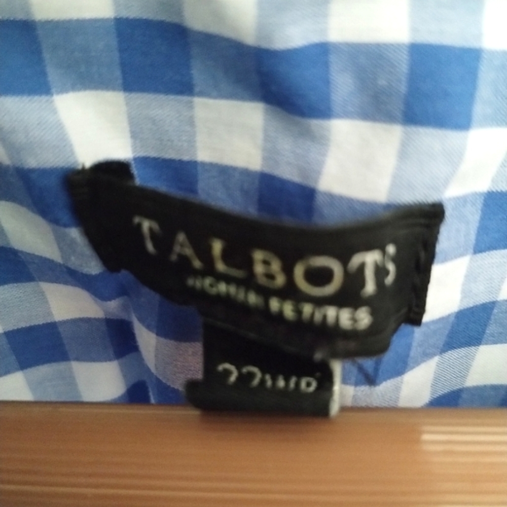 Talbots Blue Gingham Button Down - image 7